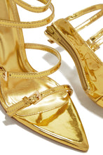Load image into Gallery viewer, Milani Single Sole Multi Strap High Heels - Gold