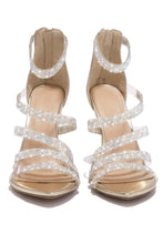 Load image into Gallery viewer, Gold-Tone Embellished Heels