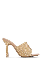 Load image into Gallery viewer, Nikkie Embellished High Heel Mules - Pink