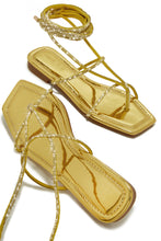 Load image into Gallery viewer, Gold-Tone Embellished Sandals