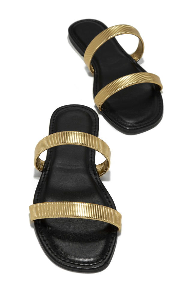 Load image into Gallery viewer, Gold-Tone Sandals