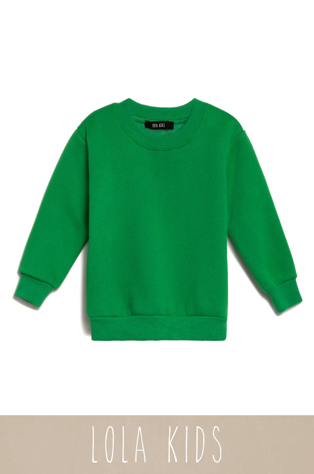 Load image into Gallery viewer, Mini Cozy Feels Kids Crewneck Sweater - Green