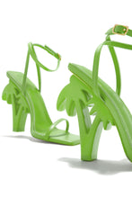 Load image into Gallery viewer, Palm Springs Palm Tree High Heels - Lime