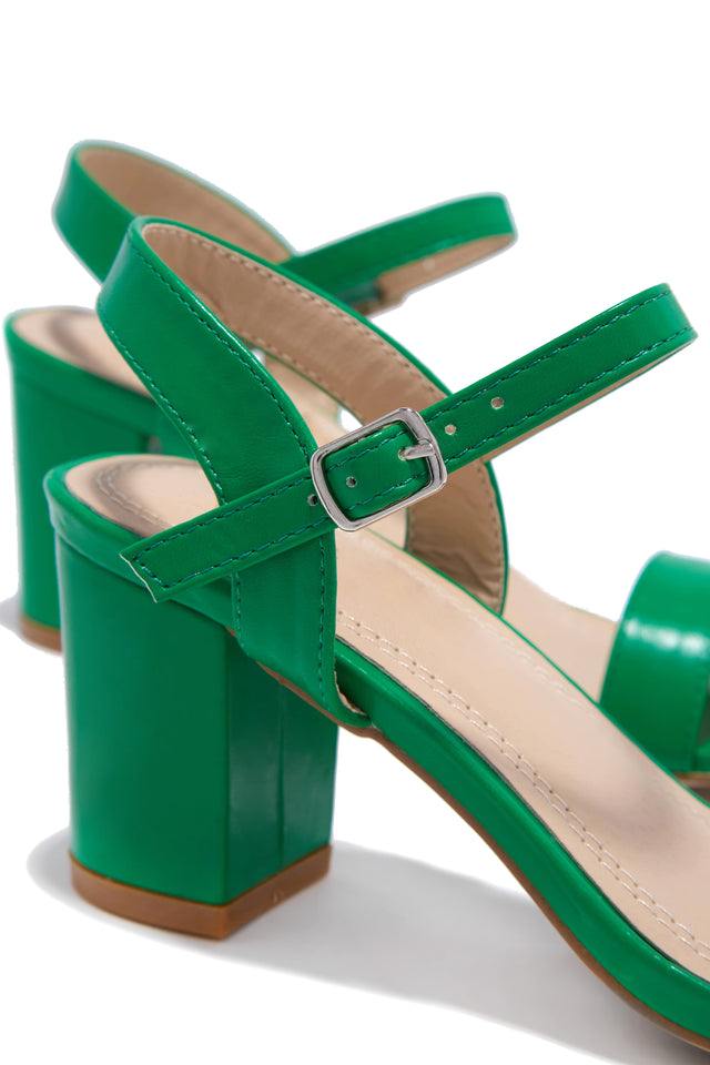 Load image into Gallery viewer, Green Ankle Strap Heels