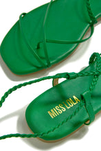 Load image into Gallery viewer, Green Flat Sandals