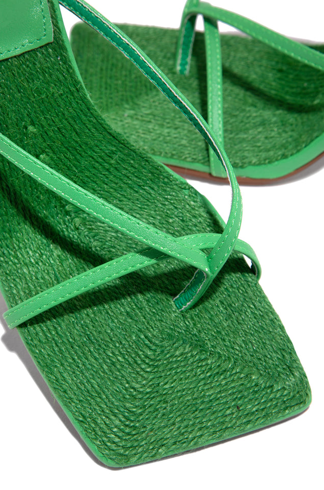 Load image into Gallery viewer, Euphoria Espadrille Heels - Green
