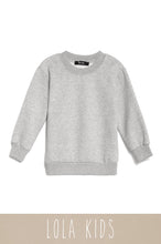 Load image into Gallery viewer, Mini Cozy Feels Kids Crewneck Sweater - Grey