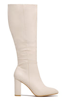 Load image into Gallery viewer, Fine Time Block Heel Knee High Boots - Black
