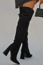 Load image into Gallery viewer, Black Suede OTK Boots