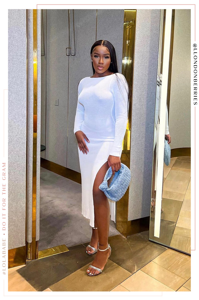 Load image into Gallery viewer, Vacay White Knit Dress