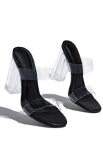 Load image into Gallery viewer, Black Heels with Clear Straps