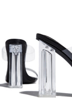 Load image into Gallery viewer, Black Clear Chunky Heels