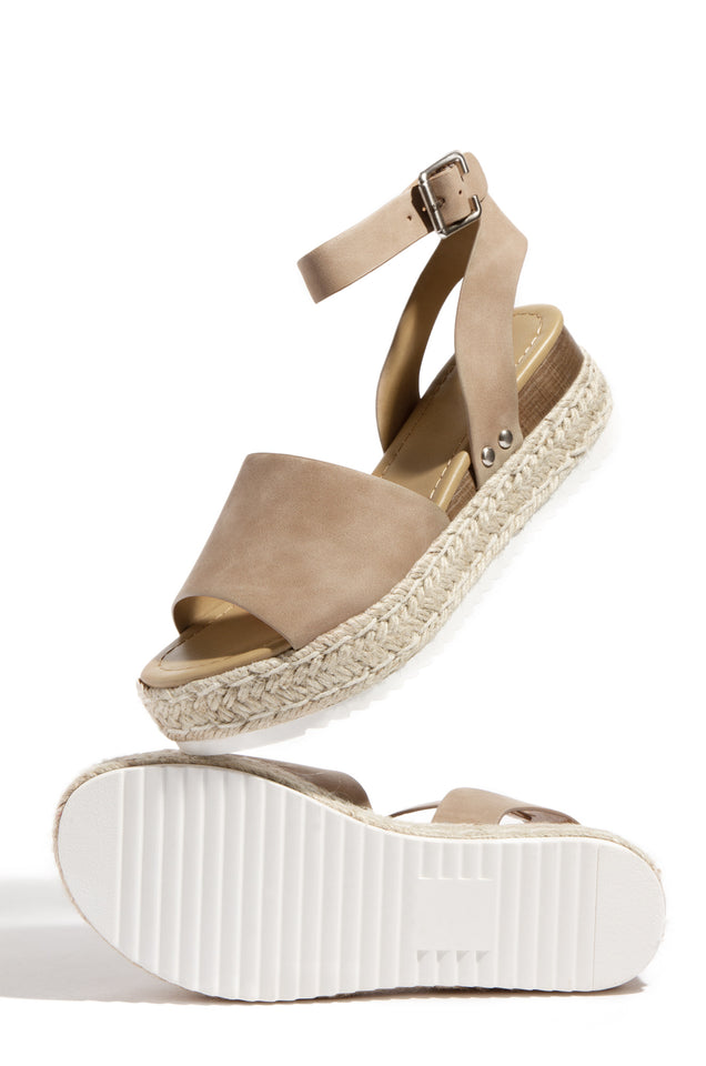 Load image into Gallery viewer, Voyage Platform Espadrille Sandals - Taupe
