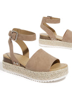 Load image into Gallery viewer, Voyage Platform Espadrille Sandals - Taupe