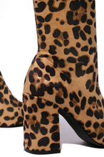 Load image into Gallery viewer, Make A Statement Block Heel Over The Knee Boots - Tan Leopard