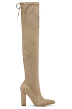 Load image into Gallery viewer, Set The Bar Over The Knee Block High Heel Boots - Taupe