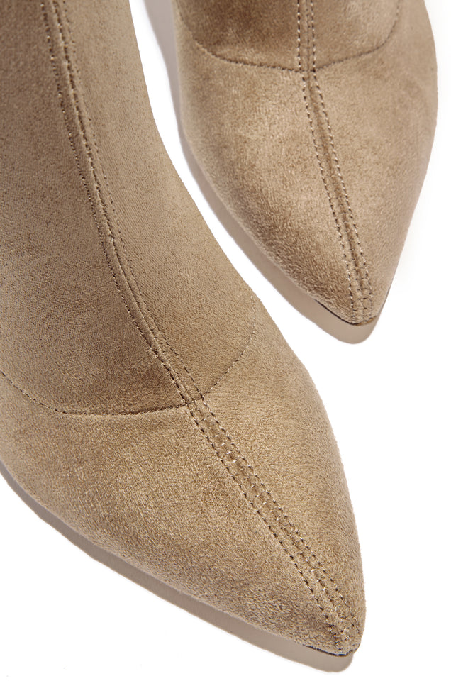 Load image into Gallery viewer, Set The Bar Over The Knee Block High Heel Boots - Taupe