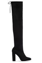 Load image into Gallery viewer, Set The Bar Over The Knee Block High Heel Boots - Taupe