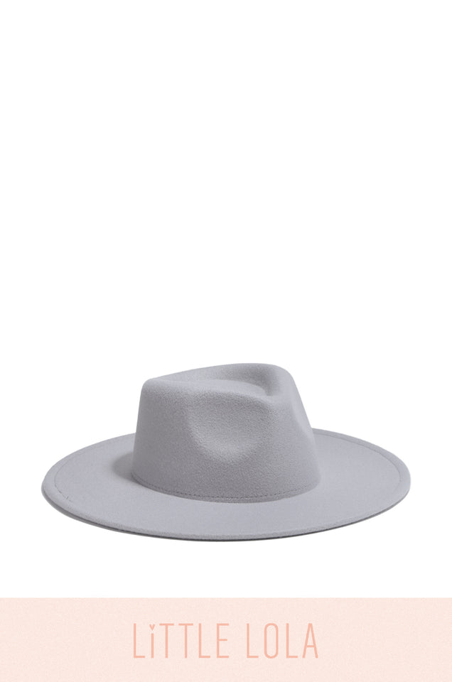 Load image into Gallery viewer, Mini Primavera Kids Flat Brim Hat - Light Blue