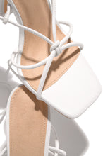 Load image into Gallery viewer, white squared toe chunky heel