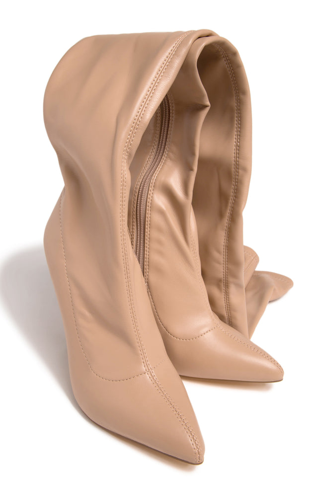 Load image into Gallery viewer, nude closed pointed toe boot