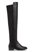 Load image into Gallery viewer, London Flat Over The Knee Boots - Black PU
