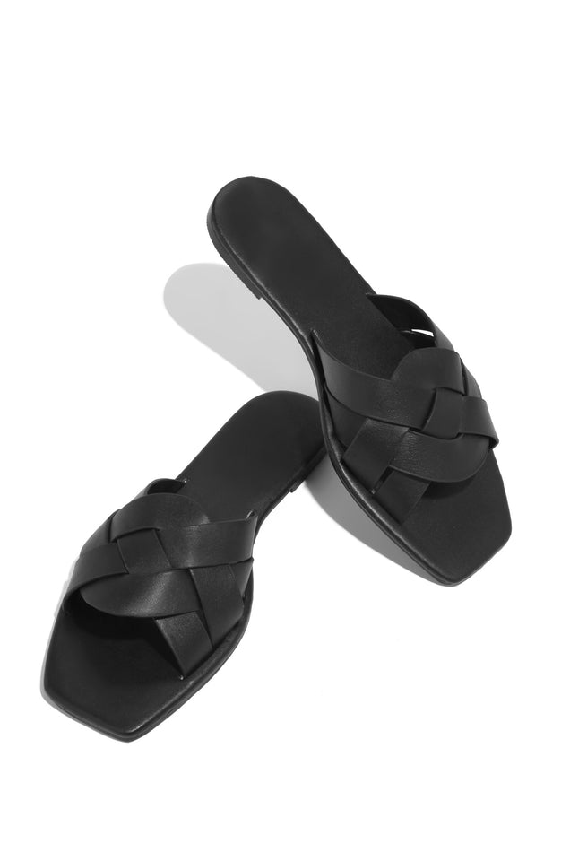 Load image into Gallery viewer, Black Slip On Sandals