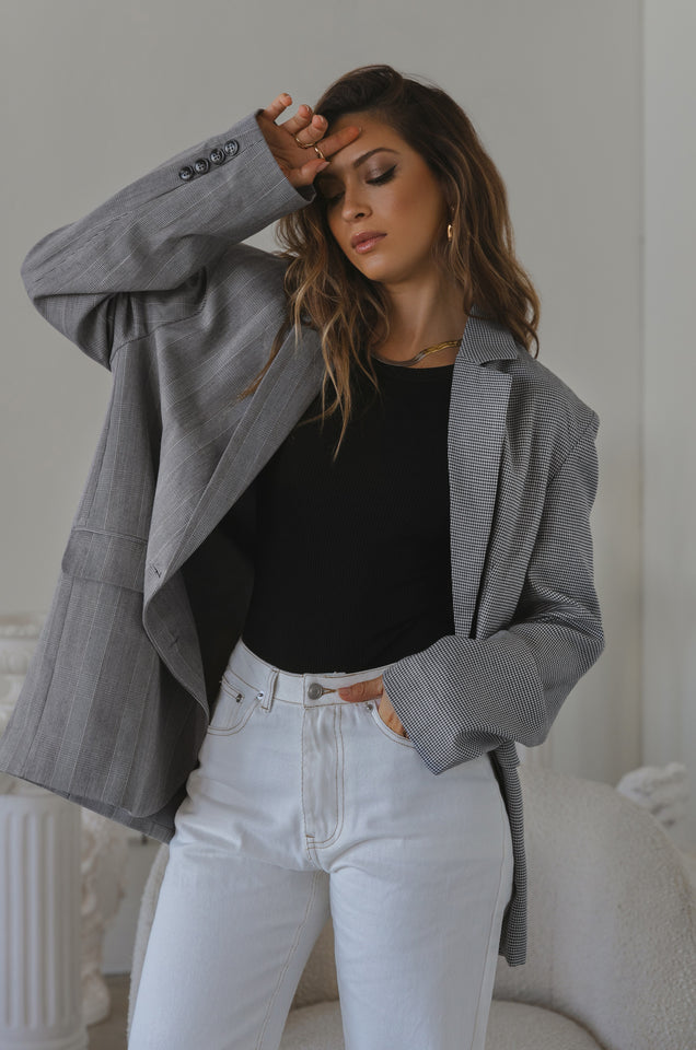 Load image into Gallery viewer, plaid blazer