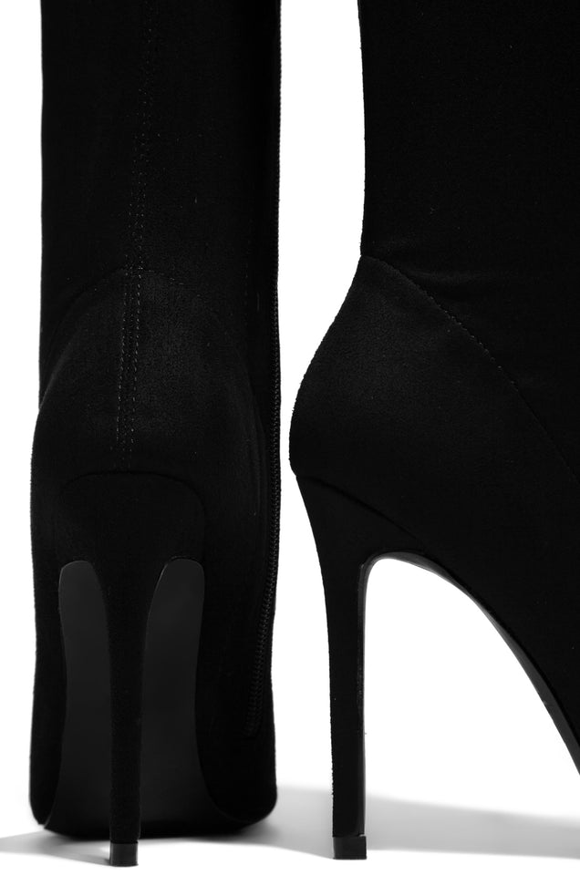 Load image into Gallery viewer, Sultry Touch Over The Knee Boots - Black