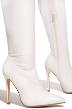 Load image into Gallery viewer, Sultry Touch Over The Knee Boots - White PU