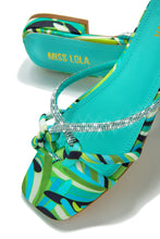 Load image into Gallery viewer, Blue Multi Rhinestone Sandals