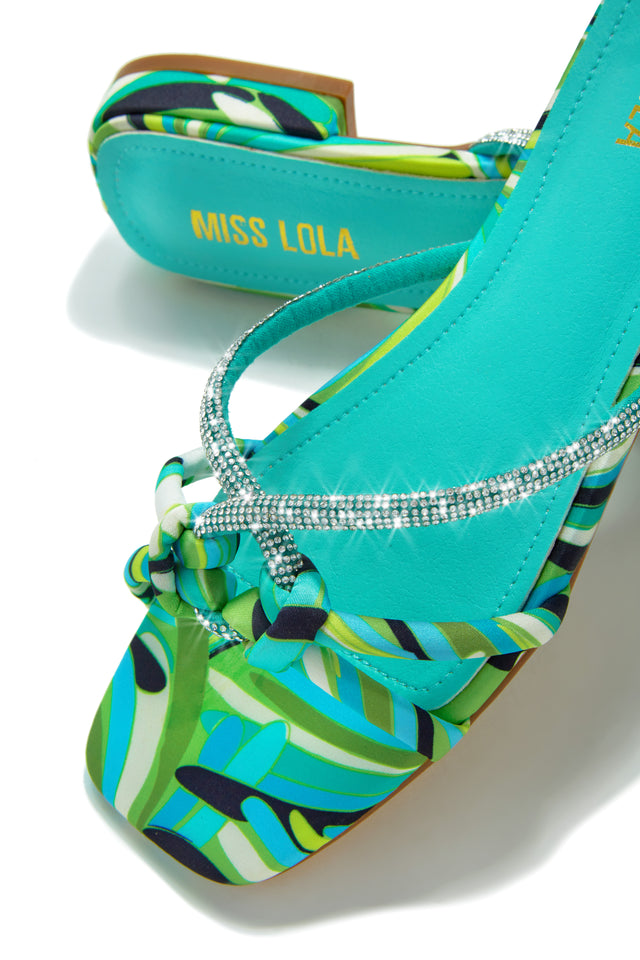 Load image into Gallery viewer, Blue Multi Rhinestone Sandals