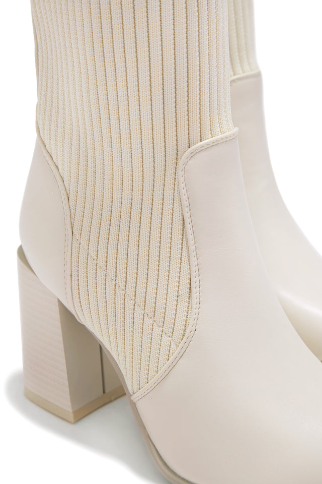 Load image into Gallery viewer, Nude Sock Detail Boot