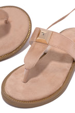 Load image into Gallery viewer, Nude Faux Suede Sandals