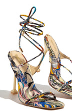 Load image into Gallery viewer, Wine & Dine Lace Up Heels - Multi