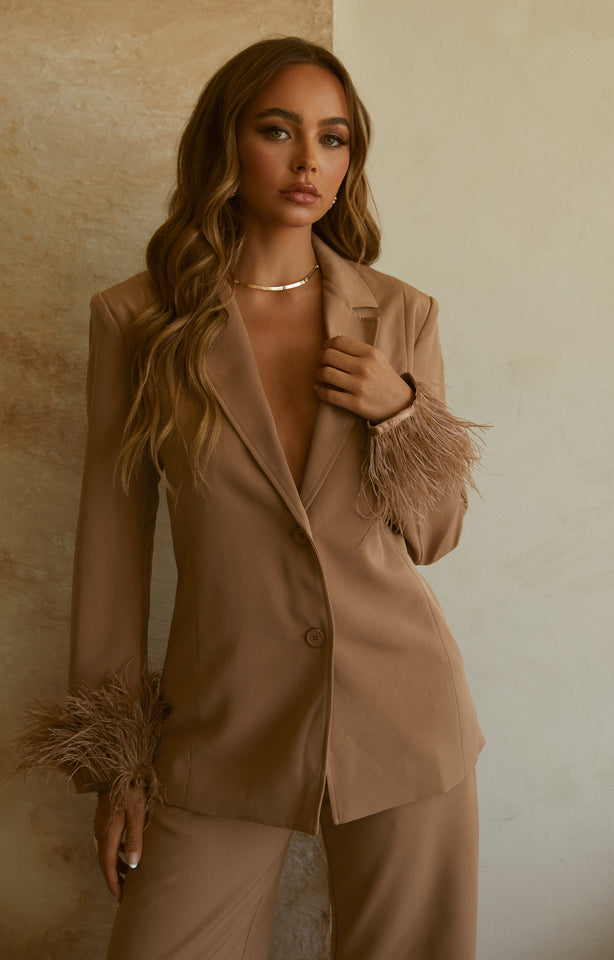 Load image into Gallery viewer, Nude Notched Collar Blazer