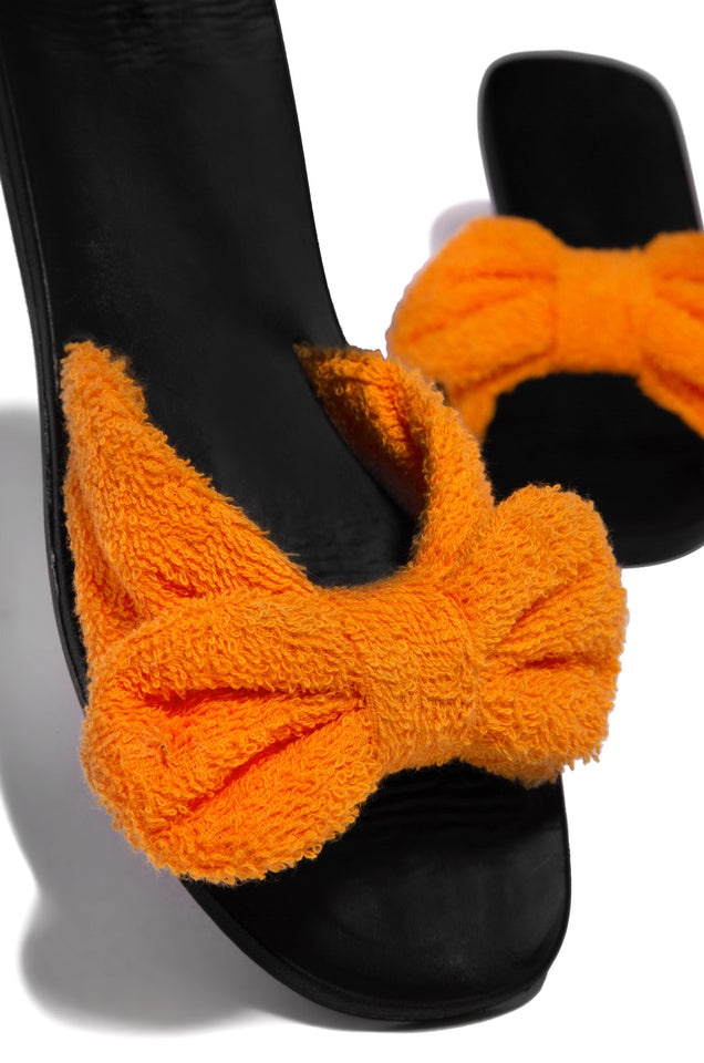 Load image into Gallery viewer, Orange Terry Cloth Sandals