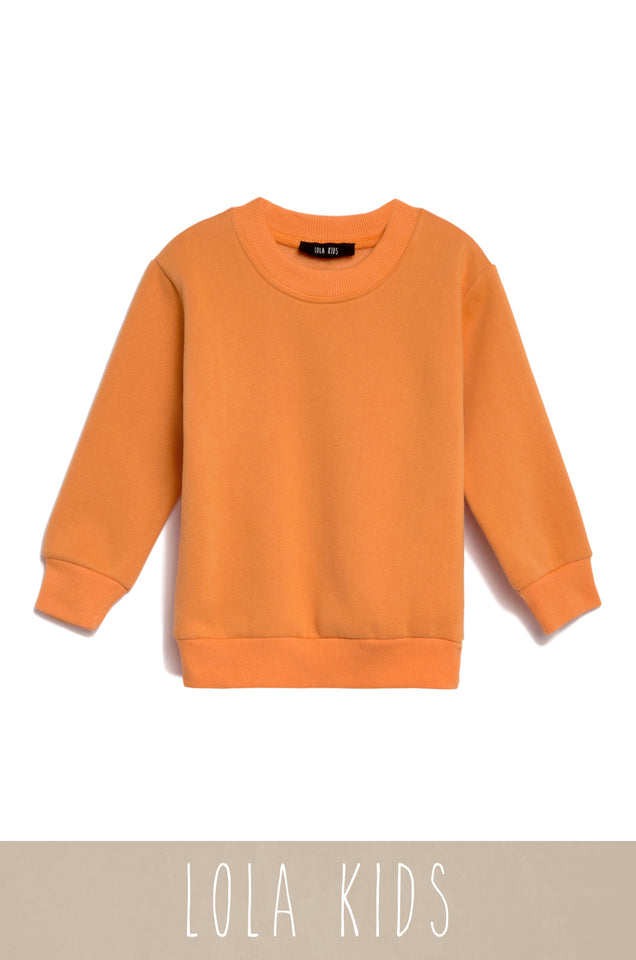 Load image into Gallery viewer, Mini Cozy Feels Kids Crewneck Sweater - Orange