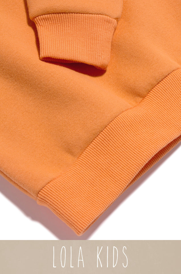 Load image into Gallery viewer, Mini Cozy Feels Kids Crewneck Sweater - Orange