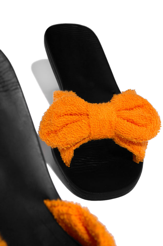 Load image into Gallery viewer, Orange Bow Sandals