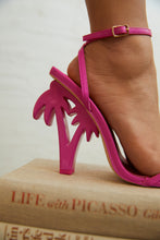 Load image into Gallery viewer, Palm Springs Palm Tree High Heels - Pink