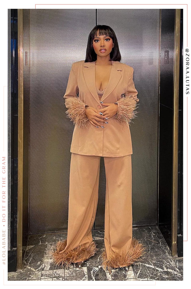 Load image into Gallery viewer, Perfect Match Two Piece Blazer and Pant Set - Nude