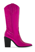 Load image into Gallery viewer, Delaney Block Heel Cowgirl Boots - Blue