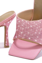 Load image into Gallery viewer, Nikkie Embellished High Heel Mules - Pink