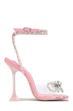 Load image into Gallery viewer, Pink High Heels with Embellished Detailing