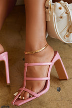 Load image into Gallery viewer, Karly Caged High Heel Mules - Pink