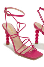 Load image into Gallery viewer, Pink Open Square Toe Heels