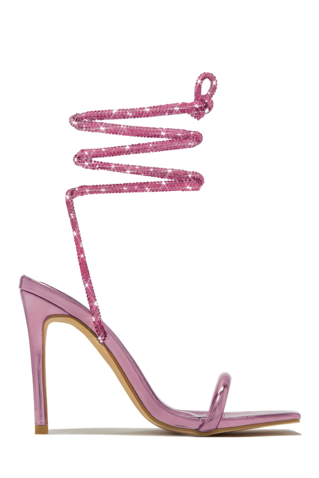 Load image into Gallery viewer, Pretty Girl Embellished Lace Up High Heels - White