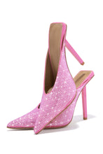 Load image into Gallery viewer, Azilis Embellished High Heel Mules - Pink