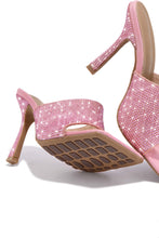 Load image into Gallery viewer, Nikkie Embellished High Heel Mules - Pink